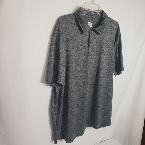 32 Degrees Cool Mens Shirt Size XXL Gray Polo Golf Short Sleeve Rugby Stretch - Picture 5 of 7